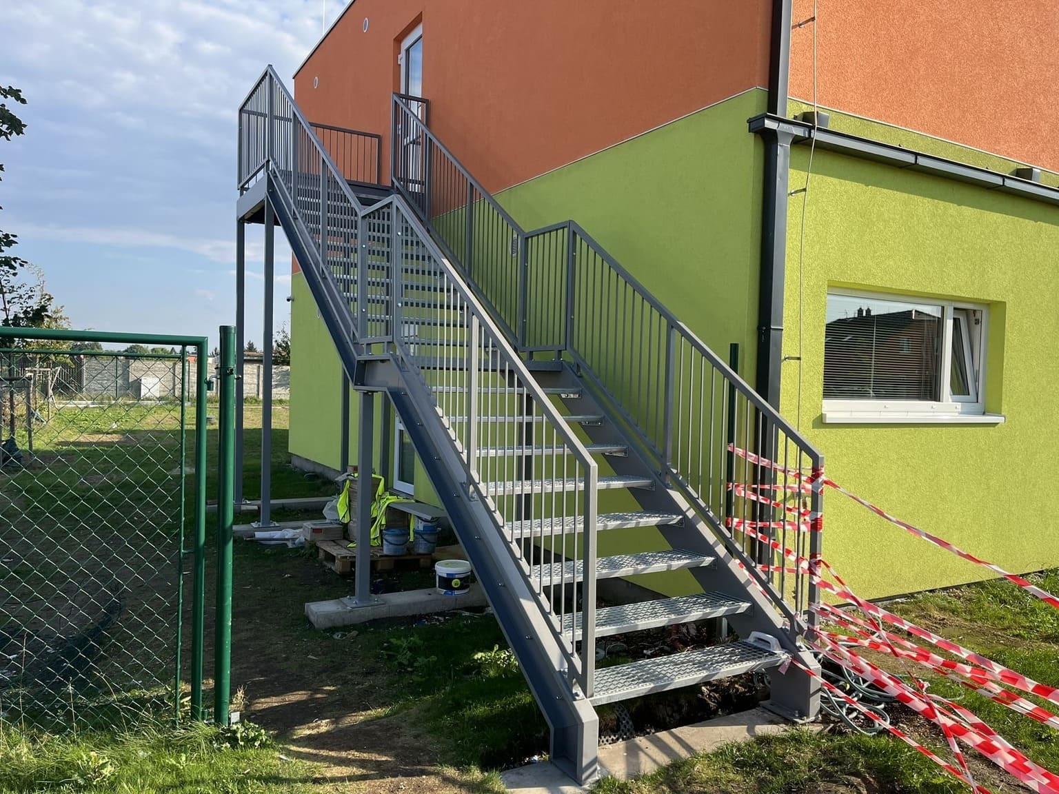 Únikové ocelové schodiště Polerady